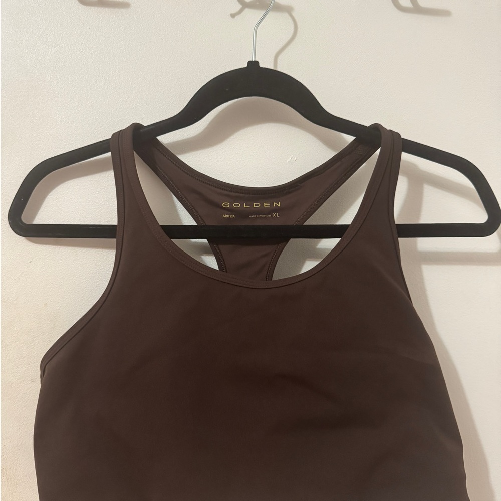 Golden Brown sports bra